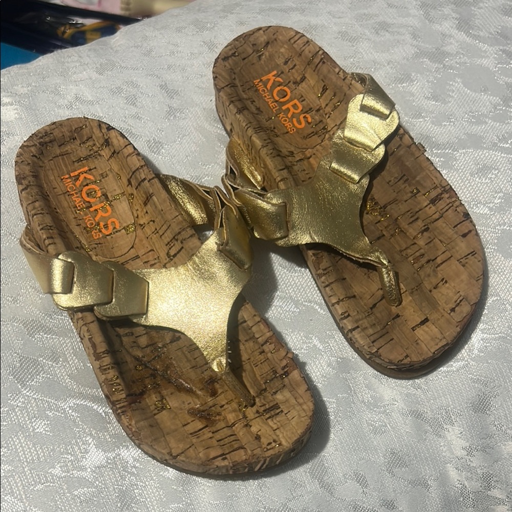 Michael Kors Gold Baby Walker Sandals